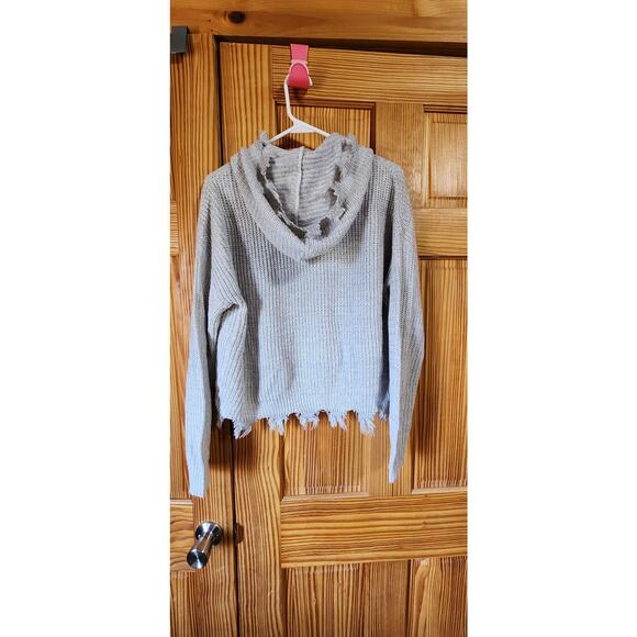 Zip ragged crop sweater - Picture 2 of 8